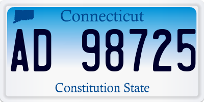 CT license plate AD98725