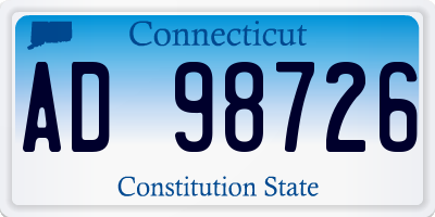 CT license plate AD98726
