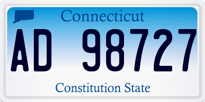 CT license plate AD98727