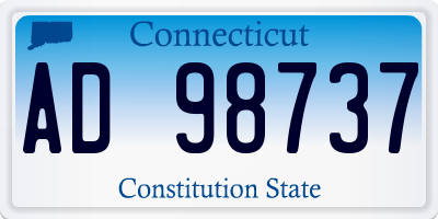 CT license plate AD98737