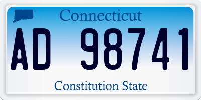 CT license plate AD98741