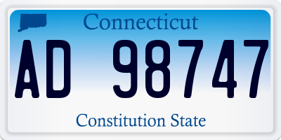 CT license plate AD98747
