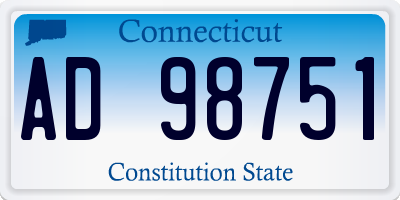 CT license plate AD98751