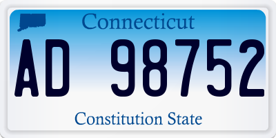 CT license plate AD98752