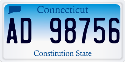 CT license plate AD98756