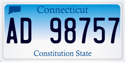 CT license plate AD98757