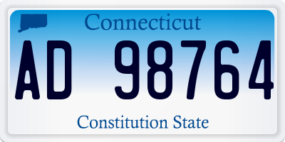 CT license plate AD98764