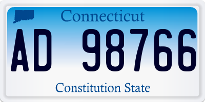 CT license plate AD98766
