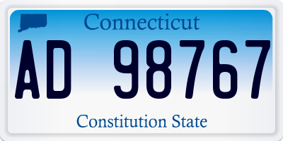 CT license plate AD98767