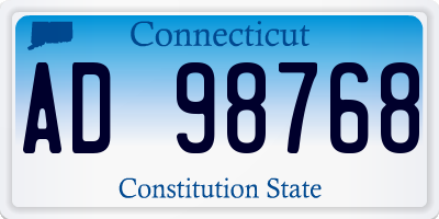 CT license plate AD98768