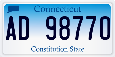 CT license plate AD98770