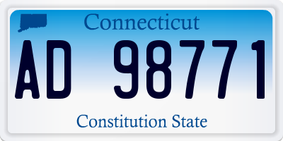CT license plate AD98771