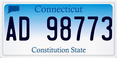 CT license plate AD98773