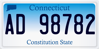 CT license plate AD98782