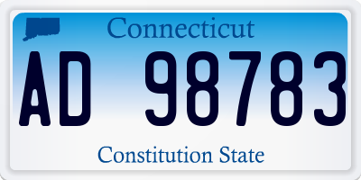 CT license plate AD98783