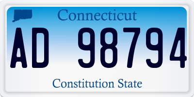 CT license plate AD98794