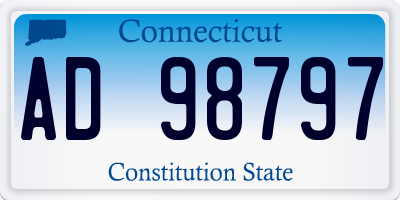 CT license plate AD98797