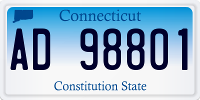 CT license plate AD98801