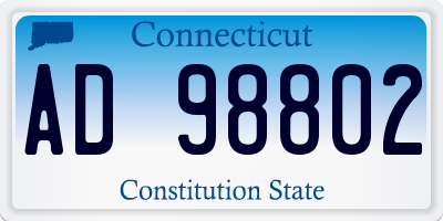 CT license plate AD98802