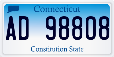 CT license plate AD98808