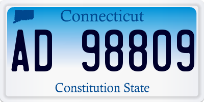 CT license plate AD98809