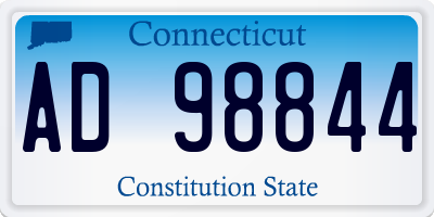 CT license plate AD98844