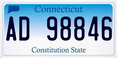 CT license plate AD98846