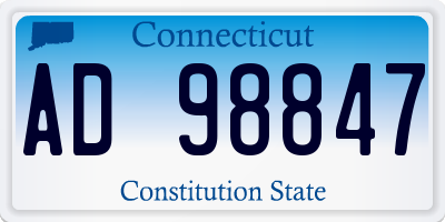 CT license plate AD98847