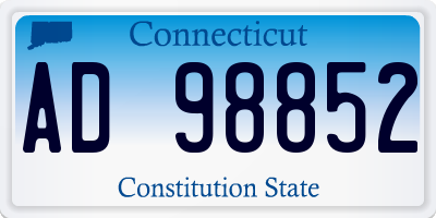 CT license plate AD98852