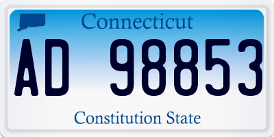 CT license plate AD98853
