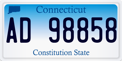 CT license plate AD98858