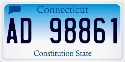 CT license plate AD98861