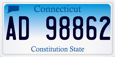 CT license plate AD98862