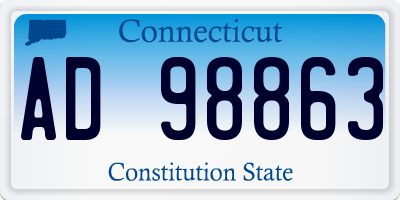 CT license plate AD98863