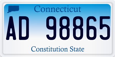 CT license plate AD98865