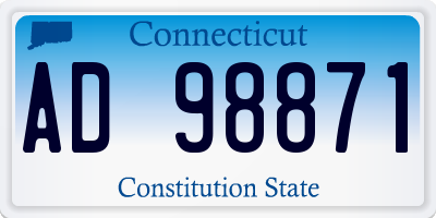 CT license plate AD98871