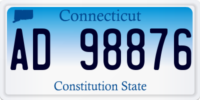 CT license plate AD98876