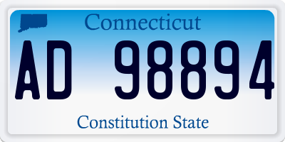 CT license plate AD98894
