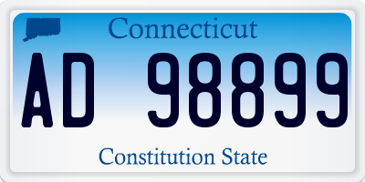 CT license plate AD98899