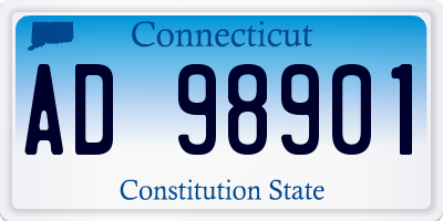 CT license plate AD98901
