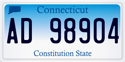 CT license plate AD98904