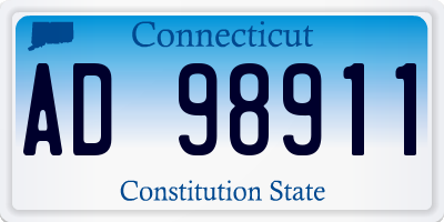 CT license plate AD98911