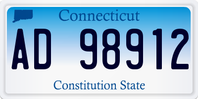 CT license plate AD98912