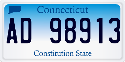 CT license plate AD98913
