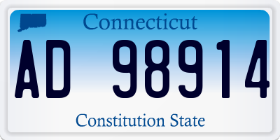 CT license plate AD98914