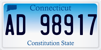 CT license plate AD98917