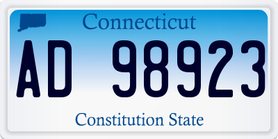 CT license plate AD98923