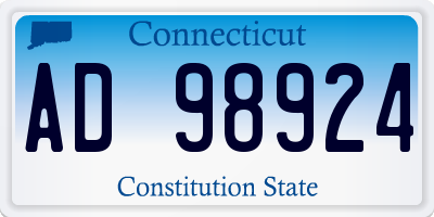 CT license plate AD98924