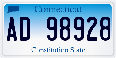 CT license plate AD98928