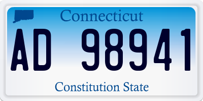 CT license plate AD98941